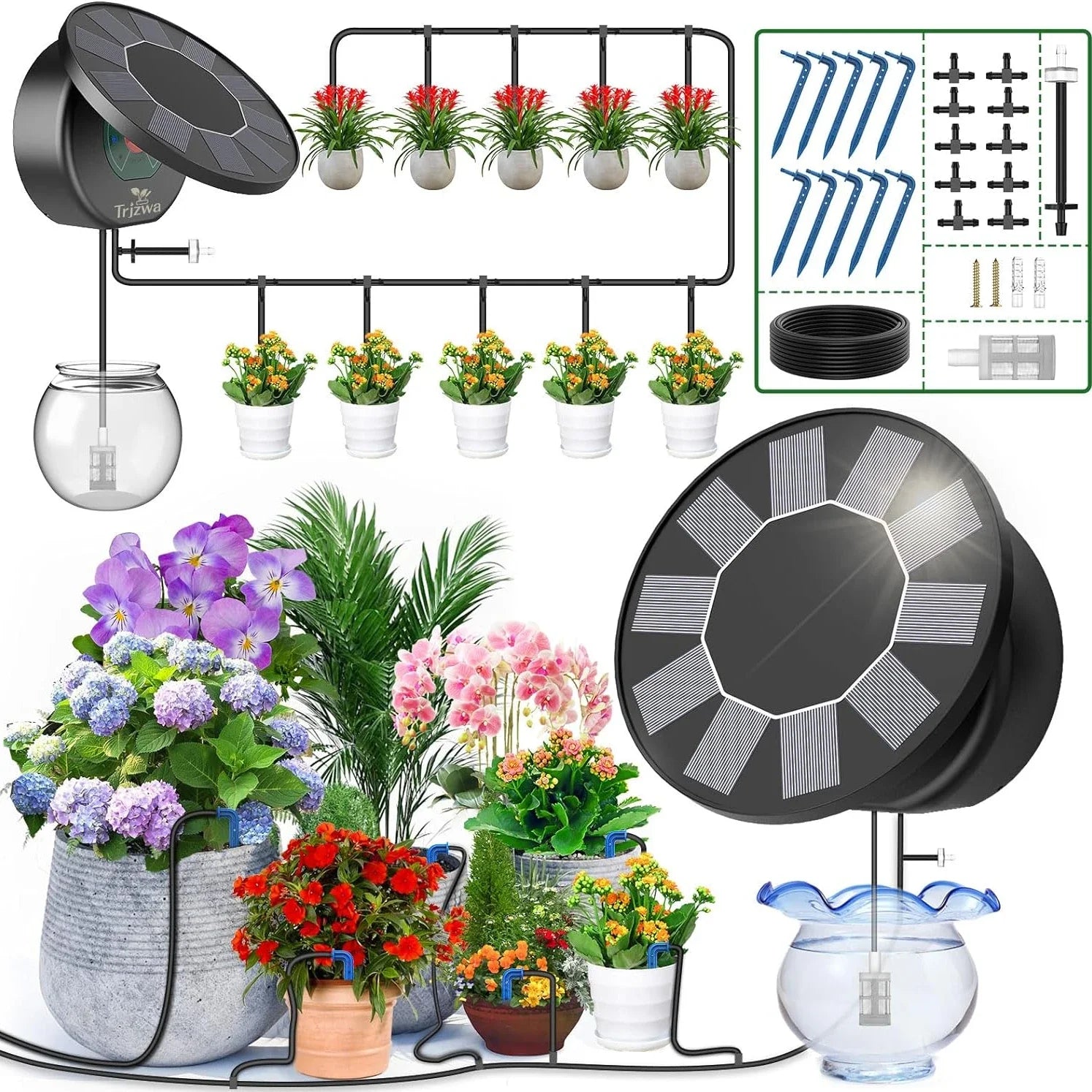 Solar Automatic Garden Drip Irrigation Kit