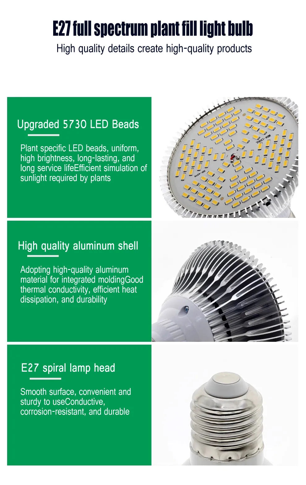 E27 Full Spectrum Grow Light
